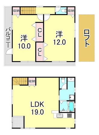 笠松通7丁目一戸建の物件間取画像